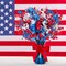 27PCS 4th/Fourth of July Decorations Artificial Flowers Red White Blue Patriotic Picks Berry Stems Independent Day Decor for Home Vase Table Centerpieces